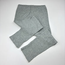 Load image into Gallery viewer, Girls Uniqlo, grey stretch cotton ribbed leggings, elasticated, GUC, size 9-10,  