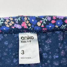 Load image into Gallery viewer, Girls Anko, floral stretch cotton leggings, elasticated, GUC, size 3,  