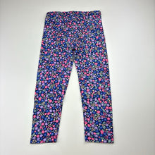 Load image into Gallery viewer, Girls Anko, floral stretch cotton leggings, elasticated, GUC, size 3,  