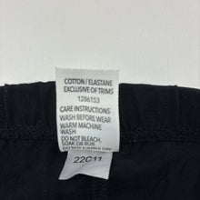 Load image into Gallery viewer, Girls Brilliant Basics, black stretch cotton leggings, elasticated, GUC, size 7,  