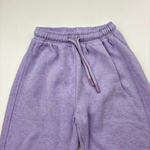 Load image into Gallery viewer, Unisex Favourites, purple fleecel lined track pants, elasticated, GUC, size 4,  