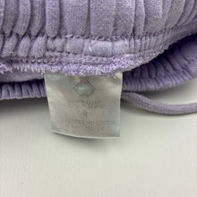 Load image into Gallery viewer, Unisex Favourites, purple fleecel lined track pants, elasticated, GUC, size 4,  