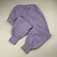 Load image into Gallery viewer, Unisex Favourites, purple fleecel lined track pants, elasticated, GUC, size 4,  