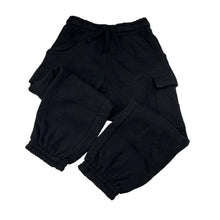 Load image into Gallery viewer, Unisex KID, cotton blend fleece lined track pants, elasticated, EUC, size 4,  