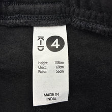 Load image into Gallery viewer, Unisex KID, cotton blend fleece lined track pants, elasticated, EUC, size 4,  