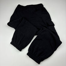 Load image into Gallery viewer, Unisex KID, cotton blend fleece lined track pants, elasticated, EUC, size 4,  