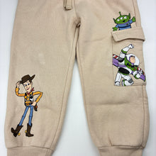 Load image into Gallery viewer, Unisex Disney, Toy Story cotton blend fleece lined track pants, elasticated, GUC, size 3,  