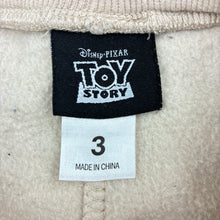 Load image into Gallery viewer, Unisex Disney, Toy Story cotton blend fleece lined track pants, elasticated, GUC, size 3,  