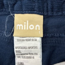 Load image into Gallery viewer, Unisex milon, navy corduroy cotton pants, elasticated, EUC, size 1,  