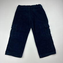 Load image into Gallery viewer, Unisex milon, navy corduroy cotton pants, elasticated, EUC, size 1,  