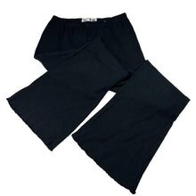Load image into Gallery viewer, Girls Cotton On, black stretch cotton ribbed pants, elasticated, GUC, size 9-10,  