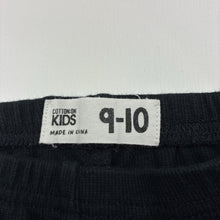 Load image into Gallery viewer, Girls Cotton On, black stretch cotton ribbed pants, elasticated, GUC, size 9-10,  