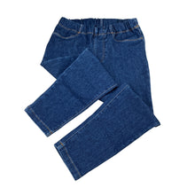 Load image into Gallery viewer, Unisex Muji, blue stretch jeggings / jean leggings, EUC, size 5,  