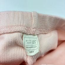 Load image into Gallery viewer, Girls WITH LOVE FOR KIDS, pink ribbed pants, elasticated, EUC, size 5,  
