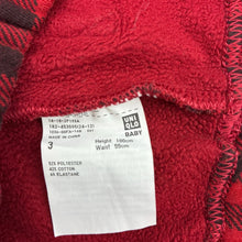 Load image into Gallery viewer, Girls Uniqlo, check fleece lined leggings, elasticated, GUC, size 3,  