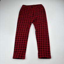 Load image into Gallery viewer, Girls Uniqlo, check fleece lined leggings, elasticated, GUC, size 3,  