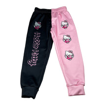 Load image into Gallery viewer, Girls Hello Kitty, lightweight track pants, elasticated, EUC, size 4-5,  