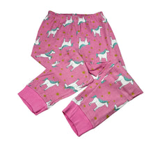 Load image into Gallery viewer, Girls HB, cotton pyjama pants, unicorn, wash fade, FUC, size 5,  