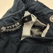 Load image into Gallery viewer, Boys HYPER, navy stretch cotton chino pants, adjustable, EUC, size 12,  