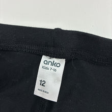 Load image into Gallery viewer, Girls Anko, black stretch cotton leggings, elasticated, EUC, size 12,  