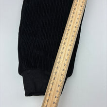 Load image into Gallery viewer, Unisex black, fleece lined, wadded corduroy pants, elasticated, EUC, size 5,  