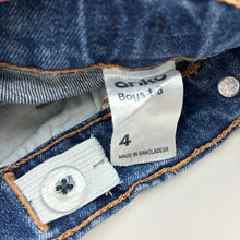 Load image into Gallery viewer, Boys Anko, blue stretch denim jeans, adjustable, FUC, size 4,  