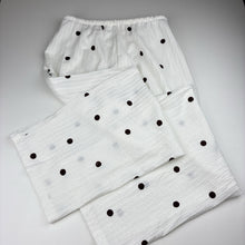 Load image into Gallery viewer, Girls Target, white wide-leg pants, elasticated, polka dots, EUC, size 12,  