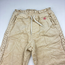 Load image into Gallery viewer, Unisex Munster, beige corduroy cotton pants, elasticated, GUC, size 5,  