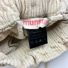 Load image into Gallery viewer, Unisex Munster, beige corduroy cotton pants, elasticated, GUC, size 5,  