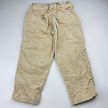 Load image into Gallery viewer, Unisex Munster, beige corduroy cotton pants, elasticated, GUC, size 5,  