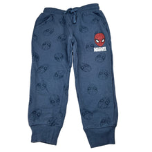 Load image into Gallery viewer, Boys Marvel, Spider-Man cotton blend fleece lined track pants, elasticated, FUC, size 5,  