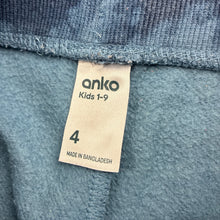 Load image into Gallery viewer, Unisex Anko, tie dyed cotton blend fleece lined track pants, elasticated, FUC, size 4,  