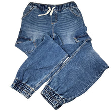 Load image into Gallery viewer, Unisex Anko, stretch denim cargo jogger pants, elasticated, minor marks, FUC, size 12,  