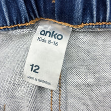 Load image into Gallery viewer, Unisex Anko, stretch denim cargo jogger pants, elasticated, minor marks, FUC, size 12,  
