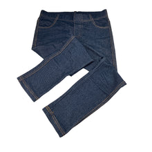 Load image into Gallery viewer, Girls Mango, navy stretch denim jeggings / jean leggings, EUC, size 7,  