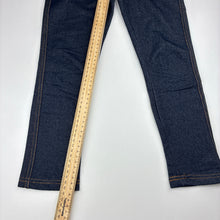 Load image into Gallery viewer, Girls Mango, navy stretch denim jeggings / jean leggings, EUC, size 7,  