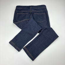 Load image into Gallery viewer, Girls Mango, navy stretch denim jeggings / jean leggings, EUC, size 7,  