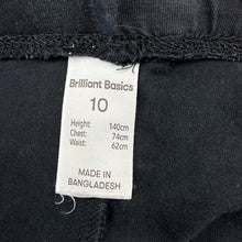Load image into Gallery viewer, Girls Brilliant Basics, black stretch cotton leggings, elasticated, GUC, size 10,  