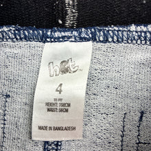 Load image into Gallery viewer, Girls H&amp;T, blue denim jeggings / jean leggings, elasticated, FUC, size 4,  