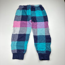 Load image into Gallery viewer, Girls Peter Alexander, check flannel cotton pyjama pants, minor marks, FUC, size 5,  