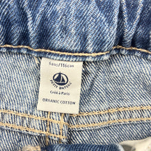 Load image into Gallery viewer, Unisex Petit Bateau, blue denim jeans, adjustable, GUC, size 6,  