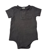 Load image into Gallery viewer, Unisex Cotton On Baby, grey stretch cotton ribbed bodysuit, EUC, size 0,  