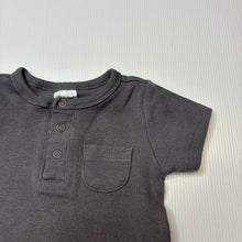 Load image into Gallery viewer, Unisex Cotton On Baby, grey stretch cotton ribbed bodysuit, EUC, size 0,  