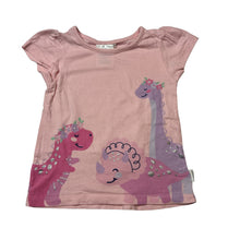 Load image into Gallery viewer, Girls Sprout, cap sleeve cotton t-shirt, dinosaur, GUC, size 1,  