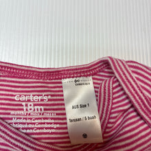 Load image into Gallery viewer, Girls Carter's, striped cotton bodysuit, EUC, size 1,  
