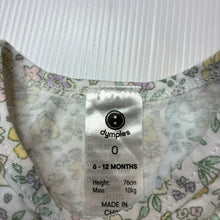 Load image into Gallery viewer, Girls Dymples, floral stretch cotton bodysuit, EUC, size 0,  