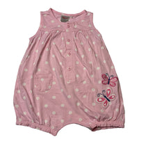 Load image into Gallery viewer, Girls Sprout, pink cotton romper, embroidered, EUC, size 1,  