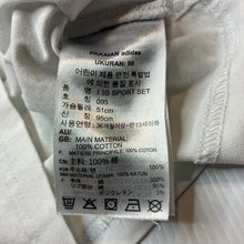 Load image into Gallery viewer, Unisex Adidas, white cotton t-shirt, GUC, size 2-3,  