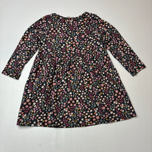 Load image into Gallery viewer, Girls H&amp;M, floral cotton long sleeve dress, GUC, size 3-4, L: 47.5cm