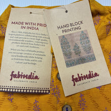 Load image into Gallery viewer, Boys fabindia, yellow cotton long sleeve kurta top, NEW, size 2,  